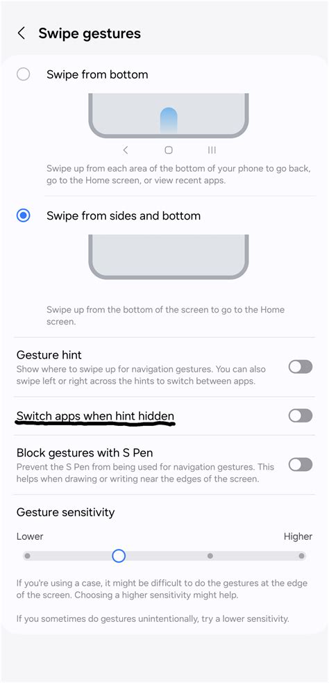 what is switch apps when hint hidden