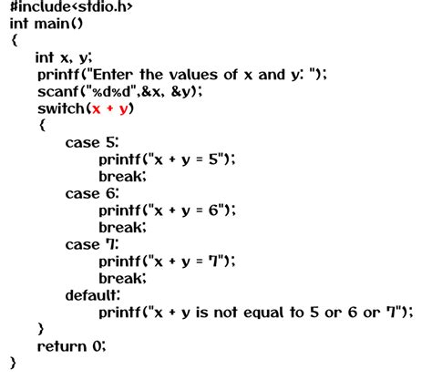 what is switch statement in c with example