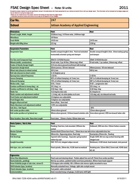 what is system design specification document