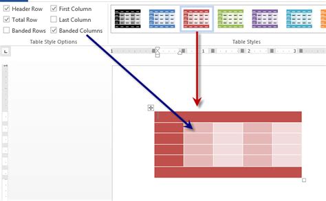 what is table design in ms word