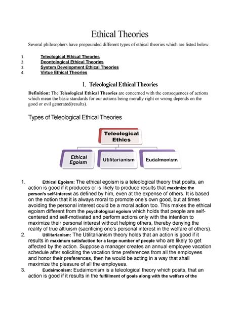 what is teleological theory where it can be applied