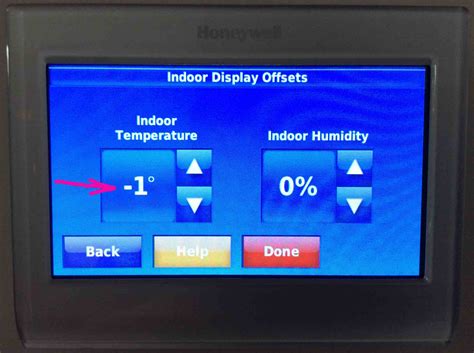 what is temperature display offset