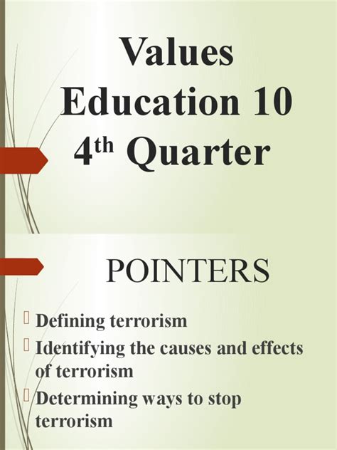 what is terrorism in value education