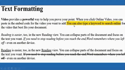 what is text formatting
