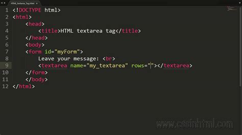 what is textarea element in html