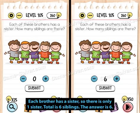 what is the answer to level 105 on brain test