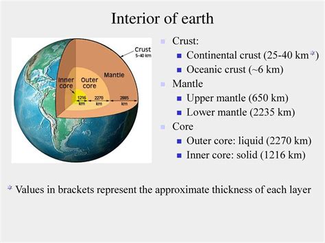 what is the approximate thickness of the outer core