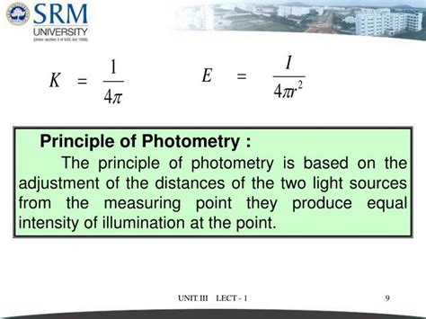 what is the basic principle of photometry