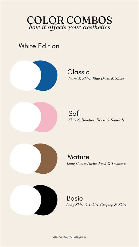 what is the best color combination for white