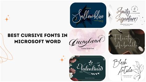 what is the best cursive font in word
