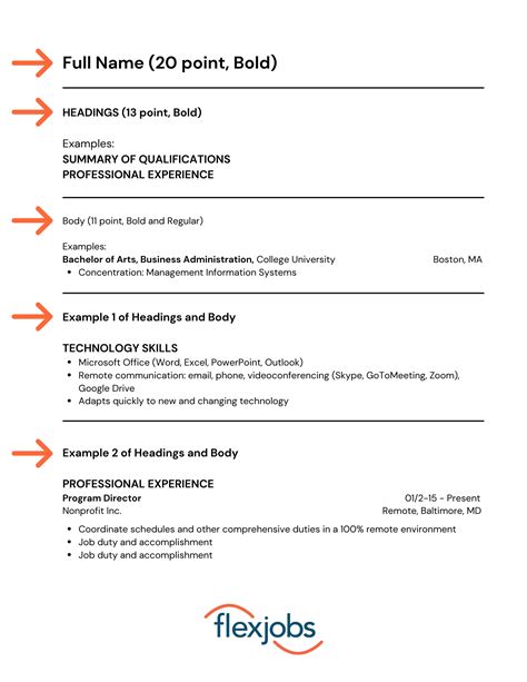 what is the best font size to use in a cv