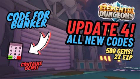 what is the code for the bunker in elemental dungeons