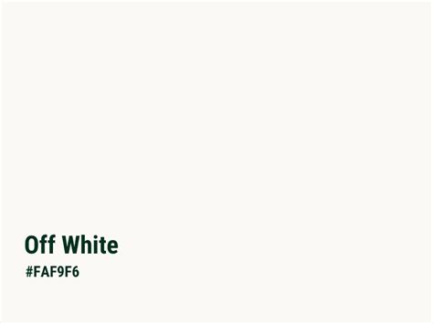 what is the colour code for off white