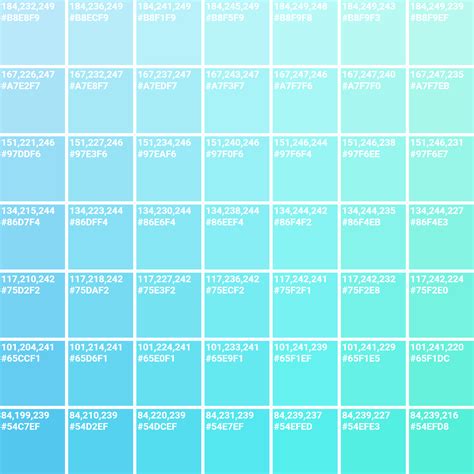 what is the colour code of light blue