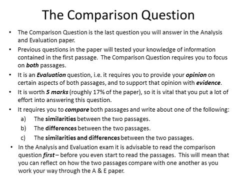 what is the comparison question technique