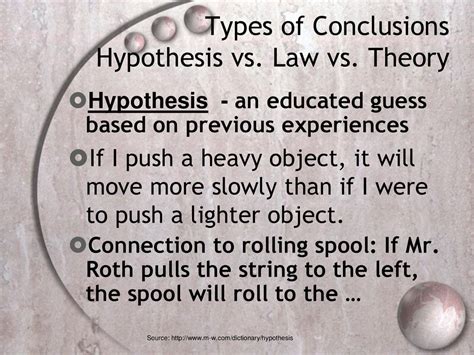 what is the connection of hypothesis to conclusions