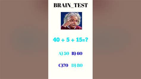 what is the correct answer brain test