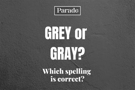 what is the correct spelling of gray