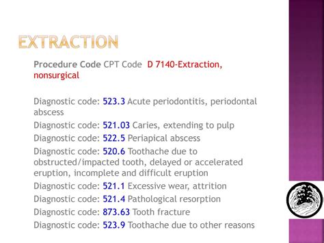 what is the cpt code for surgical extraction of tooth