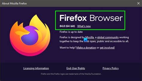 what is the current version of firefox browser