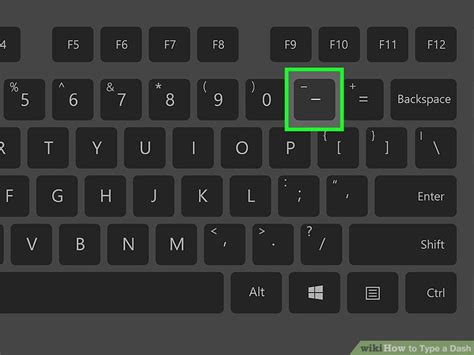 what is the dash sign on a keyboard