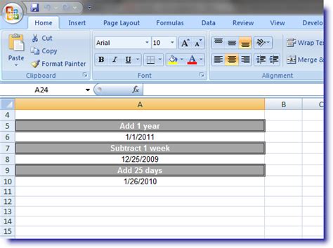 what is the date add function in excel