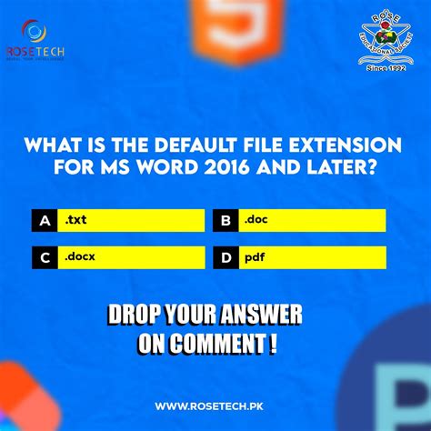 what is the default file extension for documents created in ms word 2016 and later versions
