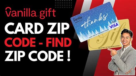 what is the default vanilla gift card zip code