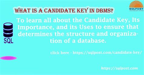what is the definition of candidate key in dbms