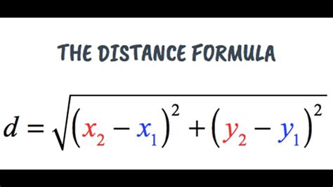 what is the definition of distance formula in math