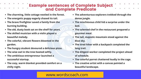 what is the difference between a complete subject and a complete predicate