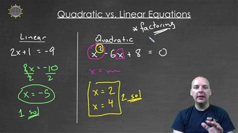 what is the difference between linear and quadratic equations