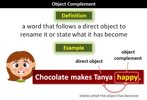 what is the difference between object and complement with examples