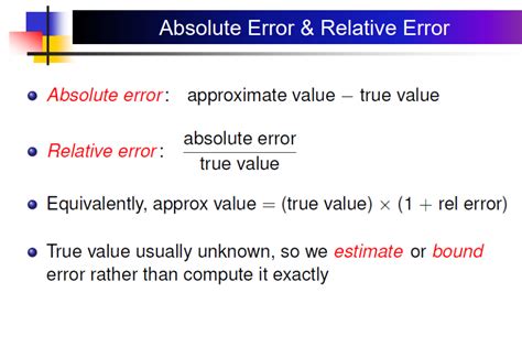 what is the difference between relative error and absolute error