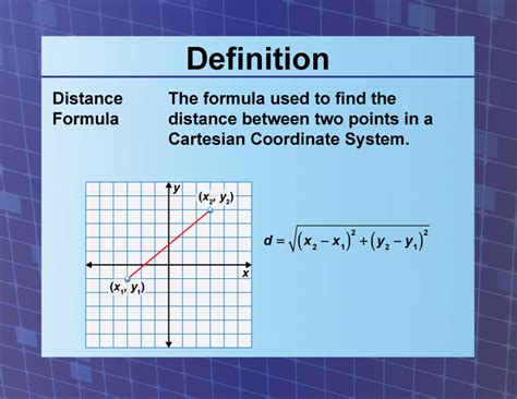 what is the distance formula in coordinate geometry