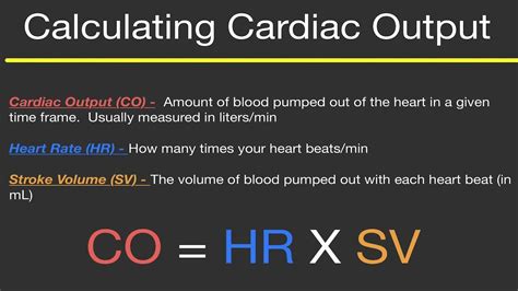 what is the equation for determining cardiac output from ventricular volumes