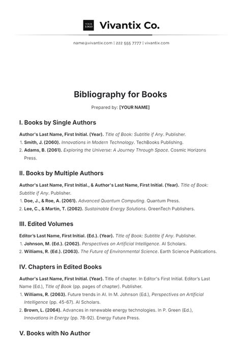 what is the example of book bibliography