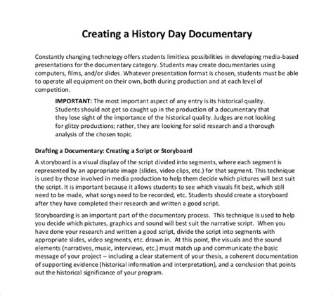 what is the example of documentary