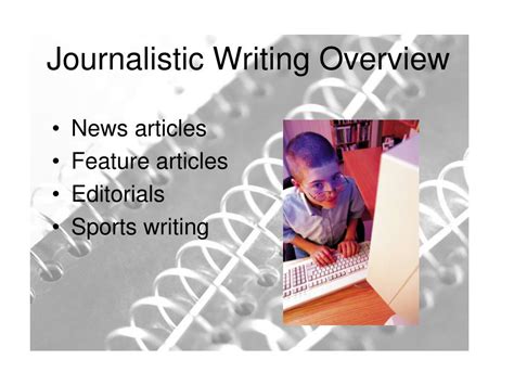 what is the example of journalistic writing