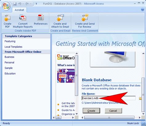 what is the extension name of ms access 2007