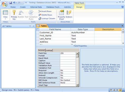 what is the extension of ms access 2007