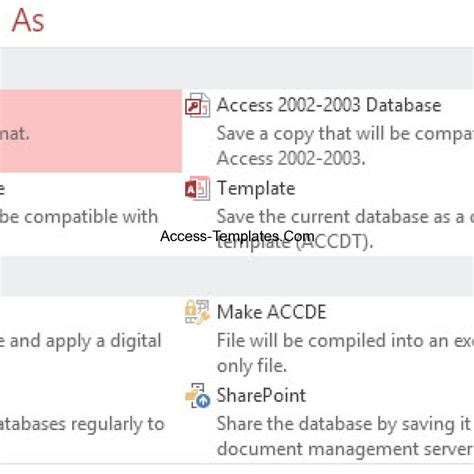 what is the extension of ms access file in higher version