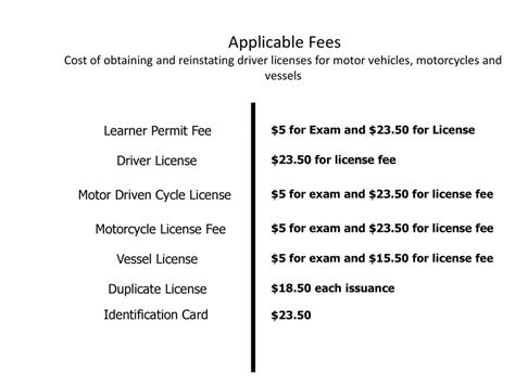 what is the fee for duplicate license