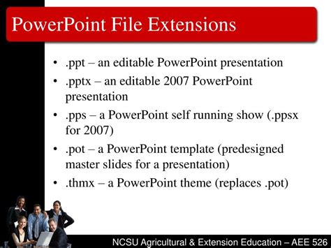 what is the file extension for microsoft powerpoint