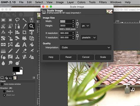 what is the first step in editing an image in gimp