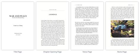 what is the format of a book page