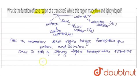 what is the function of base region of a transistor why is this made thin