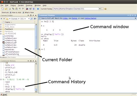 what is the function of command window in matlab
