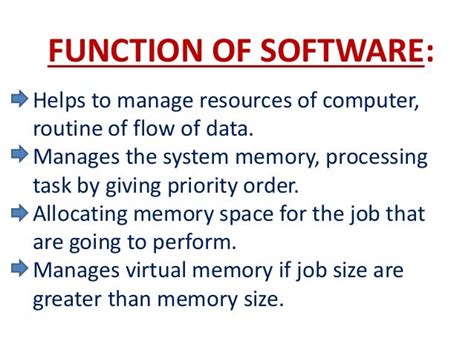 what is the function of computer software