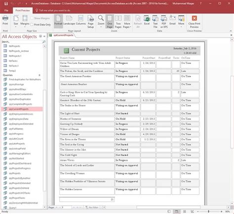 what is the function of report in ms access